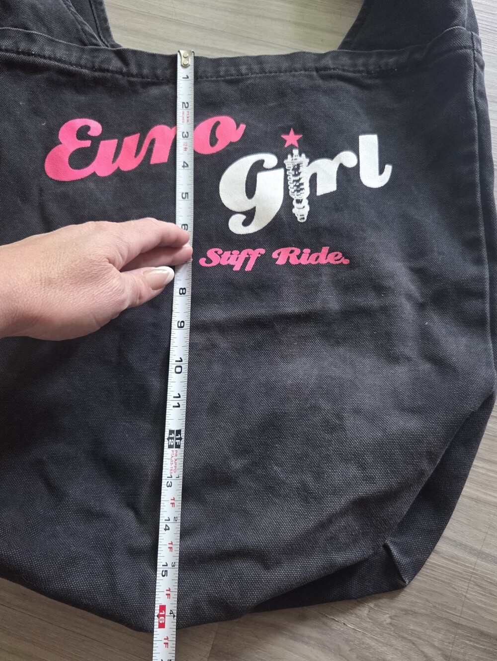 Euro Girl European Car Enthusiast Racing Canvas Tote Bag Spark Plug 'Stiff Ride' - Picture 11 of 13